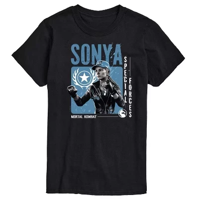Мужская футболка Sonya Special Forces с коротким рукавом и графическим рисунком, черная