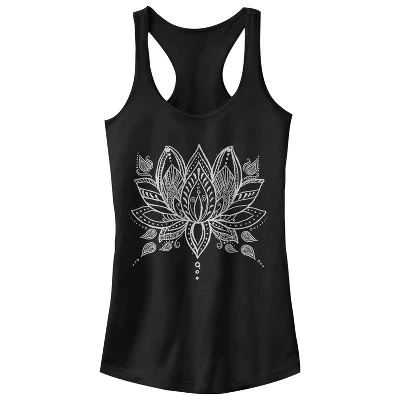 Женская майка Chin-Up Apparel «Лотос хной», черная