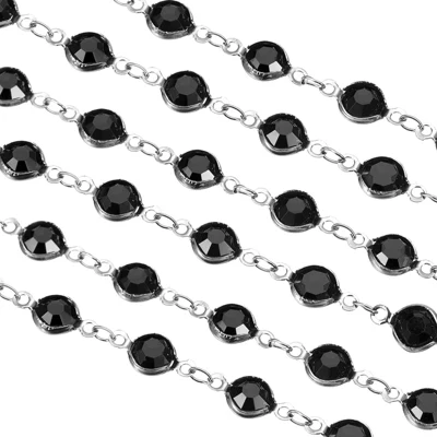 Стразовая цепочка Unique Bargains, латунная, черная