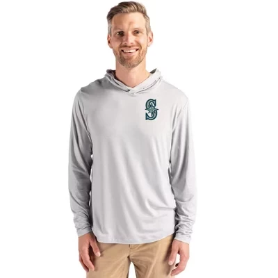 Seattle Mariners Coastline Epic Comfort Переработанная мужская рубашка с капюшоном из бетона