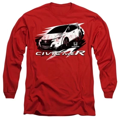 Мужской лонгслив Honda Civic Typer Street, красный