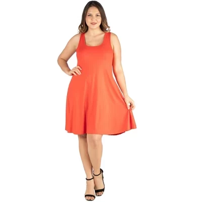 Женское платье 24seven Comfort Apparel, оранжевое