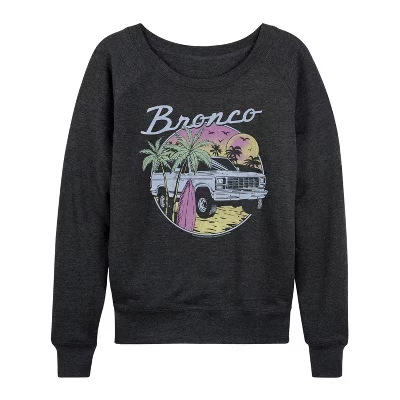 Женская пляжная рубашка Bronco из легкого французского махрового материала с широким вырезом и длинным рукавом, украшенная графическим рисунком heather charcoal