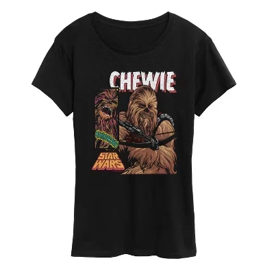 Женская футболка Chewie Boxes с коротким рукавом и рисунком, черная