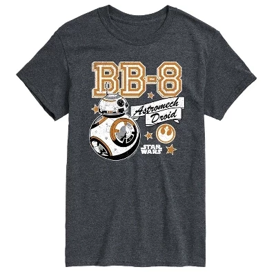 Мужская футболка BB8 с коротким рукавом и графическим рисунком heather charcoal
