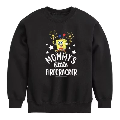 Флисовая толстовка с длинным рукавом Mommy's Little Firecracker Graphic черный