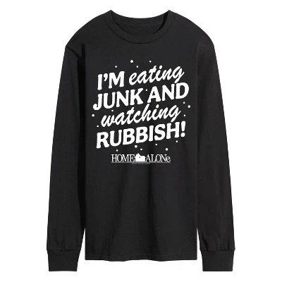 Мужская футболка с длинным рукавом Junk And Rubbish с графическим рисунком, черная