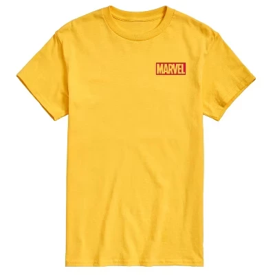 Мужская футболка Make Mine Marvel с коротким рукавом и графическим рисунком желтого цвета