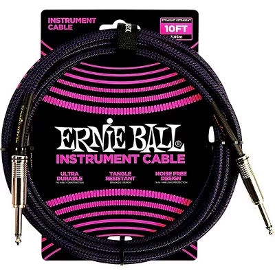 Инструментальный кабель Ernie Ball 3,05 м с прямыми разъемами