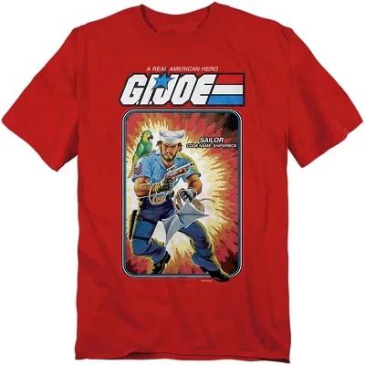 Мужская футболка G.I. JOE Shipwreck Card, красная
