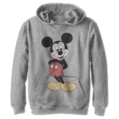 Мальчиковая худи Mickey Mouse Classic Cartoon Smile, меланж