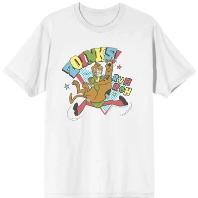 Мужская футболка Scooby Doo Zoinks Ruh Roh, белая