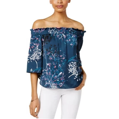 Женская блузка Rachel Roy Shirred Floral, синяя