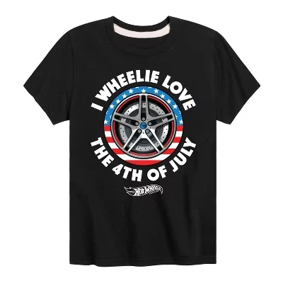 Футболка с коротким рукавом и рисунком I Wheelie Love 4th of July, черная