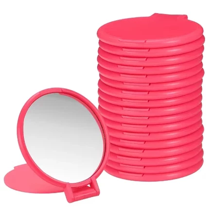 Карманное складное зеркало Unique Bargains, розовое