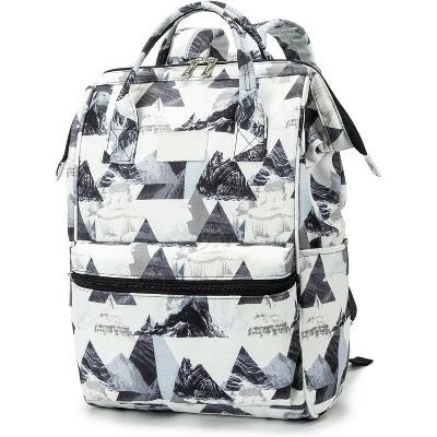 Wide-Open Laptop Backpack for 15.6 Inch - Travel & Outdoor Backpack, Floral Design. mountain