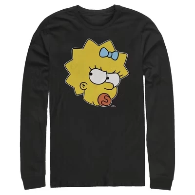 Мужской лонгслив The Simpsons Glaring Maggie, черный