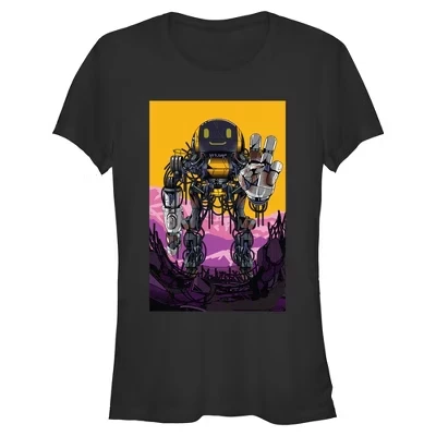 Женская футболка Juniors Womens The Electric State Peace Herman черного цвета