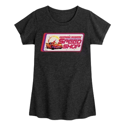 Приталенная футболка с коротким рукавом и графическим рисунком от Speed Shop от Молнии Маккуин