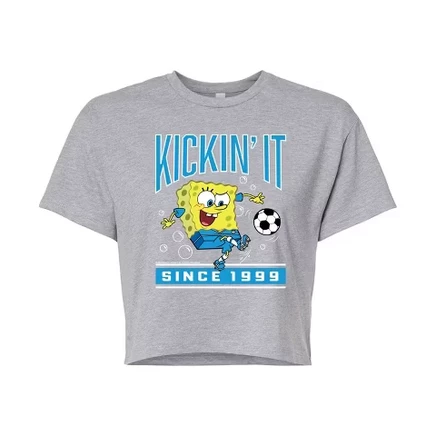 Женская футболка SpongeBob Kickin It Since 1999, меланж
