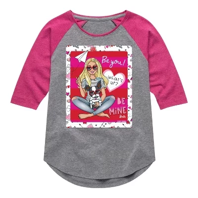 Футболка с графическим принтом Hello Lovely Shirt Tail Raglan цвета вереск/фуксия