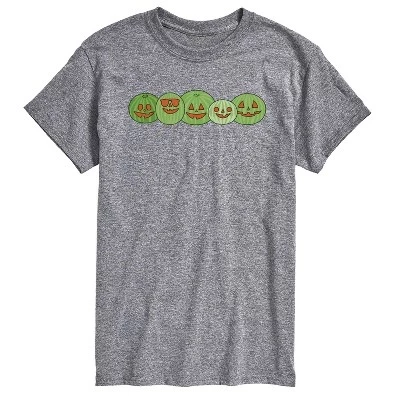 Мужская футболка с коротким рукавом Watermelon Halloween Faces и графическим рисунком athletic heather