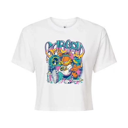 Женская футболка Garfield «Гарф-граффити», белая