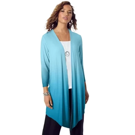 Женский кардиган Roaman's Ultra Drape, бирюзовый