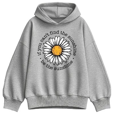 Женская толстовка с капюшоном из флиса оверсайз Be The Sunshine athletic heather