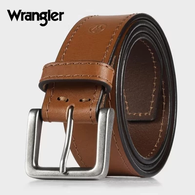Мужской кожаный ремень Wrangler, коричневый