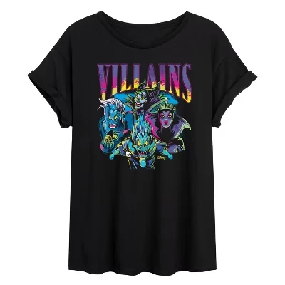 Женская футболка с объемным рисунком Blacklight Villains, цвет черный