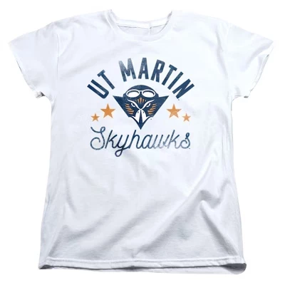 Женская футболка The University Of Tennessee At Martin Skyhawks белого цвета