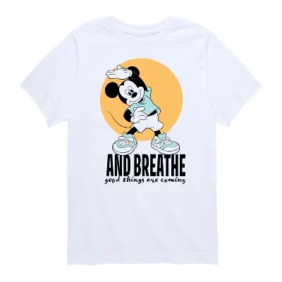 Белая эластичная футболка с коротким рукавом Mickey And Breathe и графическим рисунком