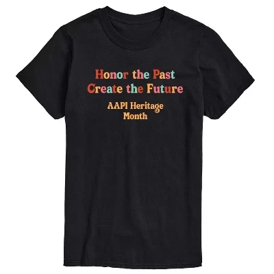 Мужская футболка с коротким рукавом Honor Past Create Future с графическим рисунком, черная