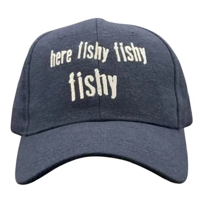 Здесь Fishy Fishy Fishy Hat Забавная кепка для любителей рыбалки на открытом воздухе - Сумасшедшая Собачья шапка для рыбаков