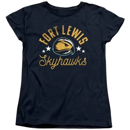 Женская футболка Fort Lewis College Skyhawks темно-синего цвета
