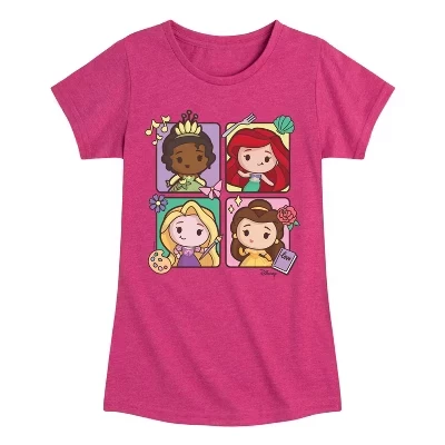 Детская футболка Disney Princess: Тиана и др., фуксия