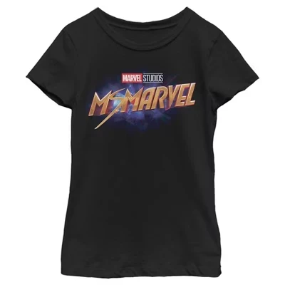 Детская футболка Marvel, Ms. Marvel, черная
