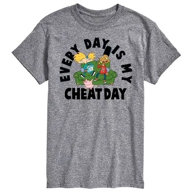 Мужская футболка с коротким рукавом Cheat Day с графическим рисунком athletic heather