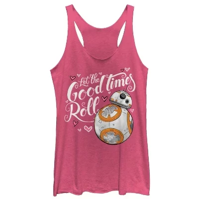 Женская майка Star Wars «BB-8», розовая