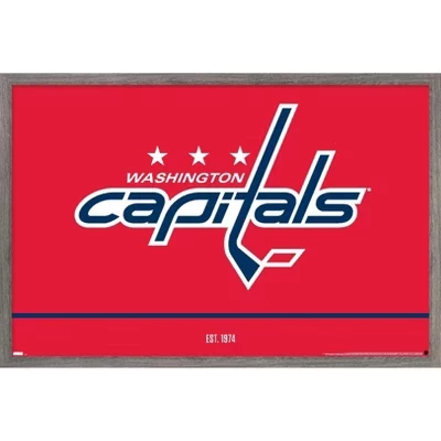 Постер в рамке NHL Washington Capitals, под дерево