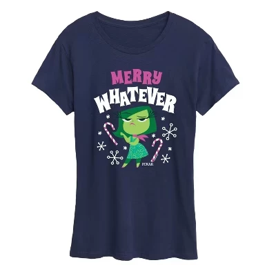 Женская футболка Merry Whatever с коротким рукавом и рисунком синего цвета