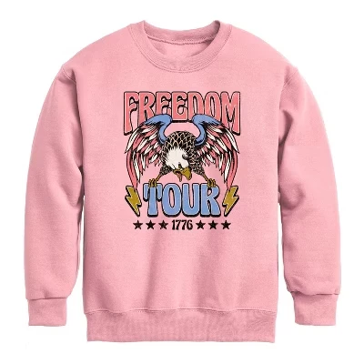Freedom Tour 1776 Graphic Long Sleeve Fleece Sweatshirt mauve