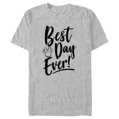 Мужская футболка с логотипом Minnie Mouse Best Day Ever athletic heather