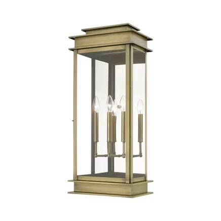Уличный бра Livex Lighting Princeton, античная латунь
