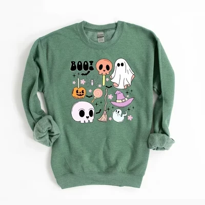 Женский свитшот Simply Sage Market Boo Chart, зеленый