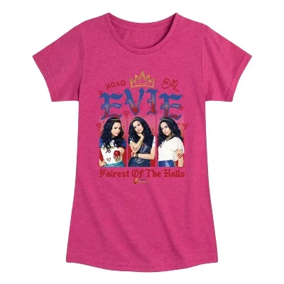 Футболка для девочек Descendants Evie Fairest, цвета фуксии