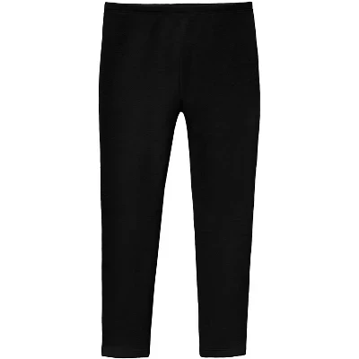 Легинсы для девочек City Threads флисовые, черные