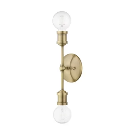Бра Livex Lighting Lansdale, 2 лампы, античная латунь