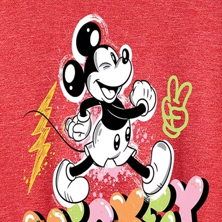 Женская футболка Disney Mickey Street Art, красный меланж